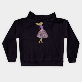 Purple Lady Jewelry Kids Hoodie